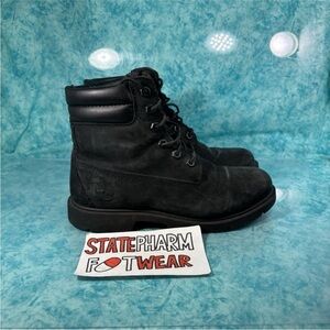 Timberland Classic 6” Lace Up Black Leather High Top Boots Women’s Size 6.5